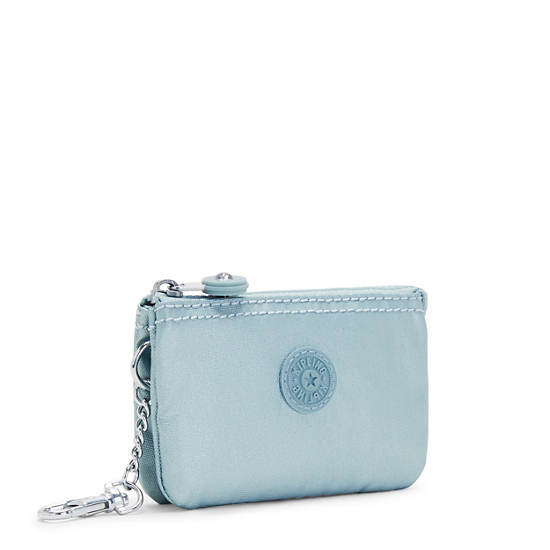 Kipling Creativity Mini Metallic Pouch Keychain Taske Aqua | DK 2099TC